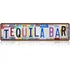 Venta Caliente Transfronteriza 10X40 Placa de Aluminio Retro Cartel de Hierro Forjado Pintura Decorativa de Pared para Baño Cocina