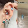 Clavos de Hueso de Oído de Acero de Titanio Diseño de Nicho Zircón Azul Lazo Clavos Cocleares Exquisitos Lujo Ligero Perforación de Oreja Tendencia al por Mayor