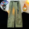 Atuendos de Invierno de Moda para Menos Diez Grados Celsius: Pantalones de esquí Dopamine para hombre y mujer, Forro polar, Engrosados, Cálidos, Resistentes al agua, Pantalones de senderismo