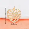 Ventas Directas de Fábrica, Venta al por Mayor de Artículos en Stock, Chapado en Oro Real Microincrustado de Cobre 18K, Colgante en Forma de Corazón Chapado en Oro
