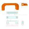 Manípulo Quadrado de Nylon Plástico Personalizado Braço para Porta Deslizante Industrial Puxador de Armário Gabinete Puxador de Equipamento Mecânico