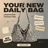 Bolsa transversal de nicho retrô com estampa de leopardo para mulheres, novo modelo 2026, grande capacidade, moderna e versátil, adequada para o trabalho, bolsa de ombro e transversal