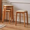 Taburete de Madera Maciza Taburete Silla Apilable Bolsa Suave Taburete Cuadrado Taburete Alto Taburete de Mesa de Comedor Hogar