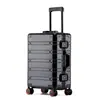Maleta de aleación de aluminio y magnesio 20 carry-on 24 pulgadas maleta metálica con contraseña 28 pulgadas maleta de viaje maleta con ruedas