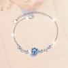 Pulseira de Prata Esterlina S925 Mais Vendida Transfronteiriça Joias da Moda Simples Redonda Estrela Pedra de Nascimento Moissanita Pulseira Atacado