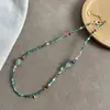 Collar de Piedra Natural Turquesa con Cuentas para Mujer Ágata Nuevo de Alta Gama Lujo Accesible Diseño de Nicho Cadena para Clavícula