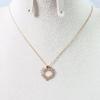 Anel transfronteiriço forma de grama da sorte zircão brincos de cobre amor pingente luz de luxo das mulheres ins estilo jóias acessórios
