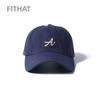 Gorra de Béisbol Casual Harajuku Retro Japonés con Bordado de Letras Tridimensional para Mujer, Gorra de Béisbol Versátil Azul Claro para Pareja