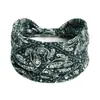 Faixa de Cabelo Colorida Retrô Europeia e Americana Castanha Padrão Paisley Edição Larga Headband Esportes Yoga Headwear Elástico Mulheres