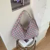 Bolso Cruzado Nuevo Estilo Fresco y Sencillo Transfronterizo, Bolso de Hombro Plegado de Lunares de Gran Capacidad, Bolso Tote Casual Diario para Mujer