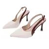 Inverno 2025 Novo Bico Fino Meia Biqueira Fivela de Uma Linha Salto Alto Venda Direta do Fabricante Comércio Exterior Transfronteiriço Sapatos Femininos