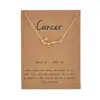 Moda Europea y Americana Más Vendida Doce Constelaciones Mapa del Cielo Estrellado Collar de Pedrería Tendencia Personalizado Simple Colgante de Circonita