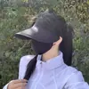 Nuevo Sombrero de Sol de Hielo Sin Marcas de Verano Anti-ultravioleta Sombrero de Conejo para Mujer Sombrero de Sol Plegable de Ala Grande