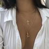 Amazon Transfronterizo Más Vendido Irregular Hueco Amor Colgante Perla Cuentas Collar Multicapa Traje Joyería Mujer