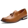 Zapatos de Piel sin Cordones Estilo Británico Transfronterizos Punta Fina para Hombre Estilo Coreano Modernos Formales para Hombre Retro Casual Modernos Zapatos para Hombre