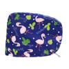 Gorro de Enfermera Gorro Redondo Estampado Lindo Delgado Transpirable Hebilla de Ajuste Elástico Gorro Quirúrgico Algodón Post-Quimioterapia Gorro para Mujer