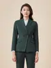 Terno Verde Escuro Feminino Terno Formal Outono e Inverno Terno de Negócios Profissional Roupa de Trabalho para Deslocamento Gerente de Vendas Roupa de Trabalho