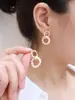 Aretes de Aguja de Plata S925 Coreanos Nuevos Explosiones Aretes para Niñas Temperamento Simple Joker Aretes Tono Agitado con Aretes Venta al por Mayor