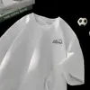 Camiseta Pesada de Manga Corta Estilo Americano para Hombre 2026 Verano Adolescentes Cityboy Sencilla Moderna Holgada Cuello Redondo Media Manga