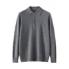Suéter de Cachemira Pura de Lujo de Alta Gama Baicai Rong Otoño/Invierno 2026 para Hombre con Cuello de Camisa Suéter de Cachemira Pulóver