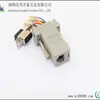 Conector de conversão de cabeça de conector de computador DB9pin para rj11 RJ11 para 9 fêmea