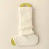 Meias Femininas Antipelúcia Macias de Cano Médio Caídas para Outono e Inverno, Meias de Cano Médio Melange Quentes e Resistentes ao Frio