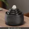 Vaso Cerâmico de Água Circulante Tanque Ecológico Pesca Tradicional Paisagismo de Quintal Ornamento Oxigenação Interna Acessórios de Filtragem Estilo Cascata