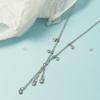 Novo Colar de Borla com Disco de Diamante Estilo Coreano Design Simples Fresco Nicho Estilo Frio choker Colar Feminino