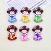 Moda Nacional Dibujos Animados Vestido Tang Niña Cara Brillante Accesorios de Resina Pegamento Crema Material para Pegatina de Refrigerador DIY Carcasa de Teléfono Móvil Pegatina para Taza de Agua