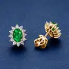 Aretes de Diamante Amarillo Diamante de Alto Carbono [Liquidación Envío Gratis] Sencillos Ins Cuadrado de Princesa 6*6mm Aretes Corte Flor de Hielo Plata S925