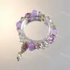 Pulseras Rosas y Moradas Estilo Hada Dulce Súper Valor al por Mayor Más Vendidas, Pulseras de Amistad Estilo Girly de Lujo Ligero, Regalo para Puestos