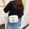 Bolso bandolera de lona estilo coreano para mujer, sencillo y bonito de verano para chica, bolso pequeño para estudiante, bolso de hombro sencillo estilo japonés.