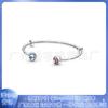 Pandora 925 Cobre Branco Banhado a Prata 2022 Dia das Mães Novos Acessórios DIY Coração Brilha Pulseira Pulseira Aberta