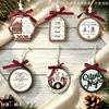 Novedad transfronteriza mejor regalo de inauguración de casa adornos colgantes de madera decoración del hogar decoraciones rojas para árbol de Navidad regalo