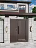 Puertas de Aleación de Aluminio de Apertura Simple y Doble Acero Inoxidable Estilo Chino Nuevo Puerta de Patio Villa Puerta de Entrada Casa de Campo Grande Construida por Uno Mismo Puerta de Jardín