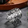 Argolas Criativas de Metal Galvanizado com Padrão Vazado para Guardanapos de Hotel, Restaurantes, Casamentos e Decorações de Mesa para Banquetes