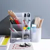 Portalápices Oblicuo Esmerilado Escritorio Escritorio Caja Grande de Almacenamiento Estante para Papelería Soporte Cilíndrico de Almacenamiento para Brochas de Maquillaje