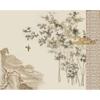 Novo papel de parede de bambu em estilo chinês, simples e elegante, com tinta, para sala de estar, fundo de estudo, pintura de paisagem, mural para sala de chá zen