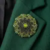 Broche de Guirnalda Giratoria de Aleación con Pedrería Nuevo y Elegante Accesorios de Ropa para Dama de Lujo Retro Corsage Venta al por Mayor