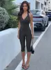 Roupas femininas europeias e americanas 2026 verão novo comércio exterior mais vendido moda sexy justas conjunto com gola halter