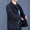 Nueva Chaqueta de Mezclilla Negra Primavera 2023 Chaqueta para Hombre Moda Coreana Solapa Resistente al Desgaste Chaqueta de Mezclilla Chaqueta para Hombre