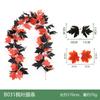 Cosecha de Acción de Gracias Halloween Otoño Calabaza Hoja de Arce Rama de Ratán Decoración Simulación Corona Negra Anillo de Ratán Colgante de Ratán