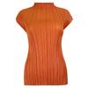 Estilo Miyake 2026 Verano Nueva Camiseta para Mujer Versión Coreana Ajustada Cómoda Estilo Básico Manga Acampanada Camisa Base