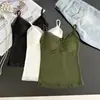 3664 Nueva camisola con ribete de encaje y un hermoso diseño en la espalda, tirantes ajustables, adecuada para uso casual y viene con copas de sujetador incorporadas
