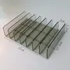 Caja de Almacenamiento Transparente de Acrílico para Sombras de Ojos y Medicamentos Soporte de Exhibición para Compactos de Polvo Tarjeta de Negocio para Esmalte de Uñas Titular de 7 Compartimentos