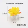 Decoração de micro paisagem, adereços de plantas suculentas mini simuladas, ornamentos para mesa de escritório, decorações de plantas em vaso de plástico