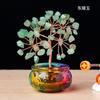 Árvore da Fortuna de Cascalho de Cristal Natural Decoração Cornucópia Abertura Fortuna Decoração de Mesa para Casa Presente Exquisito Atacado