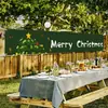 Decoração de Banner de Natal Transfronteiriça Cenário de Montagem Banner de Tecido Pendurado Parede de Fundo Banner Colorido Personalização