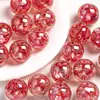 Cuentas Redondas de Nácar Dingyi K16 Resina Galvanizada con Agujero Pasante Cuentas Sueltas Cadena para Teléfono Móvil Pulsera Accesorios de Joyería Hechos a Mano Creativos