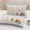 Toalha de travesseiro infantil de algodão acolchoado de oito camadas, gaze de algodão, lenço para travesseiro de látex, toalha de travesseiro individual 40*60cm, capa de travesseiro